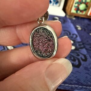 Elegant Lia Sophia Silver and Purple Pendant